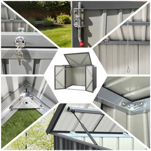 Wheelie Bin Storage Shed | Lockable Steel Garden Enclosure