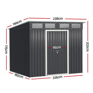 Garden Shed | 2.38x1.99M | Outdoor Storage | Tool Workshop | House Shelter