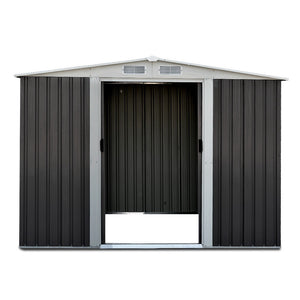 Garden Shed | 2.58x2.07M | Outdoor Storage Workshop | Metal Shelter | Sliding Door