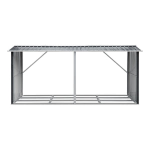 Giantz Firewood Storage Shed 334.5CM x 92CM Outdoor Log Rack Galvanised Steel Wood Holder
