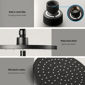 Cefito 9'' Rain Shower Head Set Handheld Round High Pressure Mixer Tap Chrome