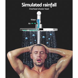 Cefito | 9'' Rain Shower Head Set | Handheld | Round | High Pressure | Chrome