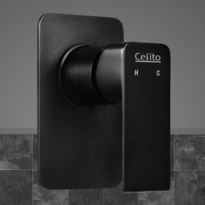 Shower Mixer Tap | Wall Bath Taps | Brass | Hot Cold | Basin | Bathroom | Black
