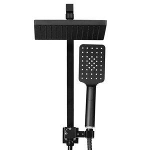 8'' Rain Shower Head Set | Handheld | Square | High Pressure | Black