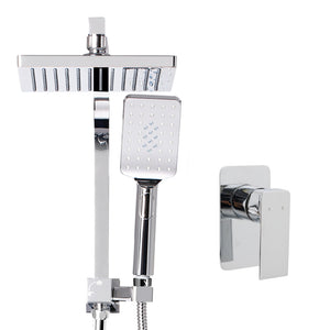 8'' Rain Shower Head Set | Handheld Round High Pressure | Mixer Tap | Chrome
