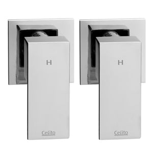 Shower Twins Tap | Wall Bath Taps | Brass | Hot Cold | Basin | Bathroom | Chrome