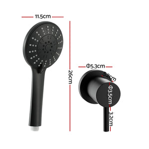 Cefito 4.5" Handheld Shower Head Round with Wall Twin Swivel Bathroom Tap