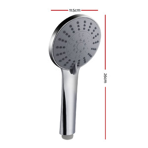 Handheld Shower Head | 4.5" | High Pressure | 5 Modes | Powerful | Round | Chrome