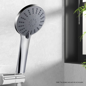 Handheld Shower Head | 4.5" | High Pressure | 5 Modes | Powerful | Round | Chrome