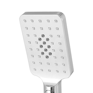 Handheld Shower Head | 3.1" | High Pressure | 3 Spray Modes | Square | Chrome
