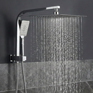 12" Rain Shower Head Set | 3-Mode Handheld Spray | Brass | Chrome | WELS Rated