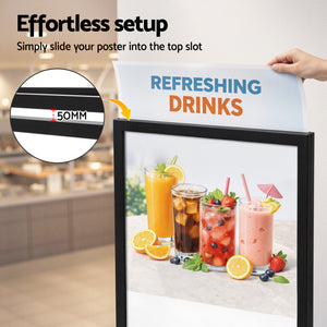 A1 Pedestal Sign Holder | Double Sided Poster Stand | 60x90cm