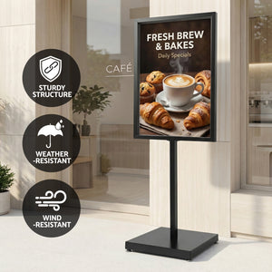 A1 Pedestal Sign Holder | Double Sided Poster Stand | 60x90cm