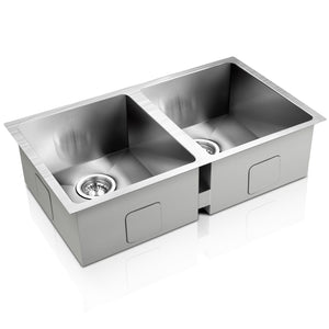 Cefito | Kitchen Sink | 77X45CM | Stainless Steel Basin | Double Bowl | Silver