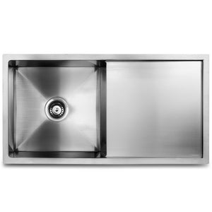 Cefito | Kitchen Sink | 87X45CM | Stainless Steel Basin | Single Bowl | Silver