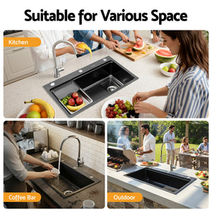 304 Stainless Steel Kitchen Sink | Bar Sink | Millet Grain Finish