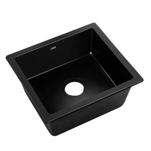 Cefito | Stone Kitchen Sink | 460X410MM | Granite Under/Topmount Basin | Laundry | Black