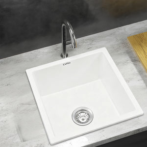 Granite Stone Sink | 45x45cm | Single Bowl | White