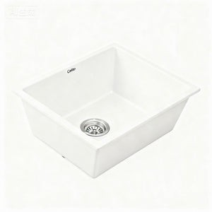 Granite Stone Sink | 55x45cm | Single Bowl | White