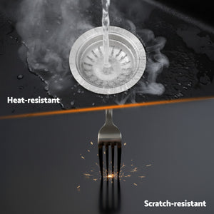 Granite Kitchen Sink | 77x45cm | Double Bowl | Black