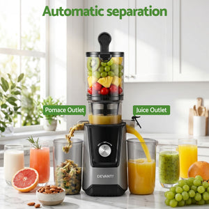 Slow Juicer | 200W Cold Press Fruit & Vegetable Juicer