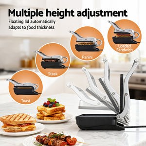 3-in-1 Sandwich Maker | Grill + Steak Press | 1000W