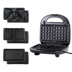 Sandwich Press | 3-in-1 | Waffle + Panini + Grill | 850W