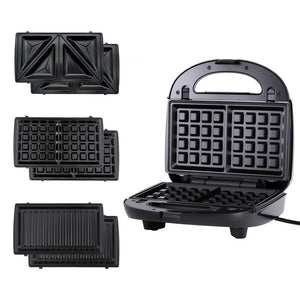 Sandwich Press | 3-in-1 | Waffle + Panini + Grill | 850W