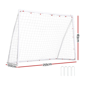 Everfit Soccer Goal Net | 8FT | UPVC Frame | PE Mesh | Weatherproof | Backyard