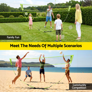 Sports Net | 3m | Badminton Tennis Volleyball | Portable | Yellow