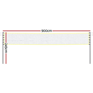 Everfit 9M Portable Volleyball Net Set | with Ball | Boundary Lines | Badminton | Tennis