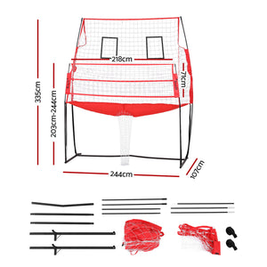 Portable Volleyball Training Net | 8ft | Adjustable Height | Ball + Carry Bag (Version B)