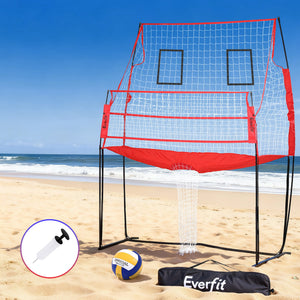 Portable Volleyball Training Net | 8ft | Adjustable Height | Ball + Carry Bag (Version B)