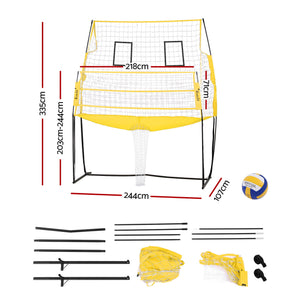 Freestanding Volleyball Net | 8ft | Adjustable Height | Includes Ball + Bag (Version A)