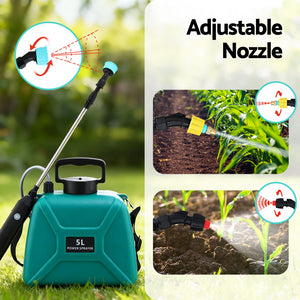 Electric Garden Sprayer | 5L | USB Rechargeable | Shoulder Weed Sprayer