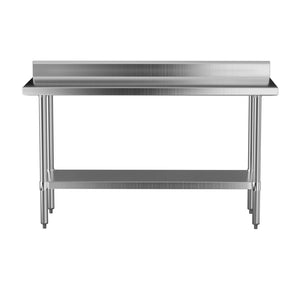 Cefito Stainless Steel Kitchen Bench | Splashback Work Table | 1500x600mm | 430 Grade