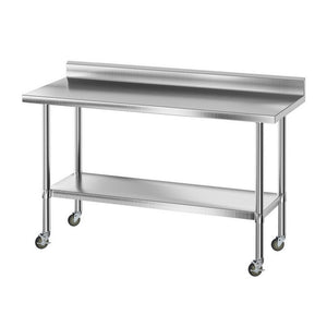 Stainless Steel Kitchen Bench | 1500x600mm | 430 Grade | Splashback