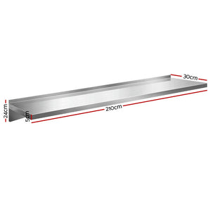 Cefito 2PCS 1200mm Stainless Steel Kitchen Wall Shelf Mounted Rack