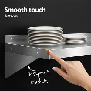 Stainless Steel Kitchen Wall Shelves | 2 Pack | 1200mm