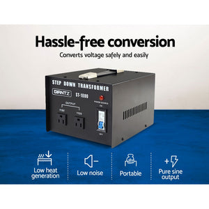 Step Down Transformer | 1000W | 240V to 110V Voltage Converter | AU-US