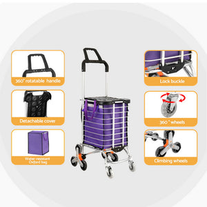 Emajin | Shopping Cart Trolley | 35L | Foldable Climbing Wheels