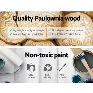 Artiss Bedside Tables | 2X | THYME | 3 Drawers | Vintage | Blue