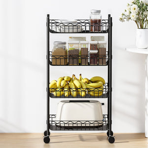 Storage Shelving Unit | 4 Tier | Adjustable | With Wheels | Garage Kitchen