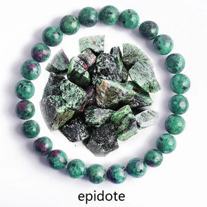 Genuine Natural Stone Bracelet Man Natural Flower Green Gemstone Beads Jewelry for Women Bohemia Style Elastic Bangle Wholesale