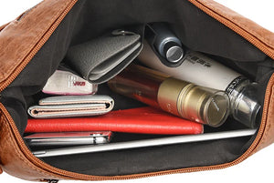 Plain Soft Leather Handbag With Zipper Closures | Various Colour Options