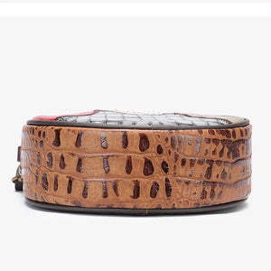 Genuine Cow Leather Cicular Festival Bag