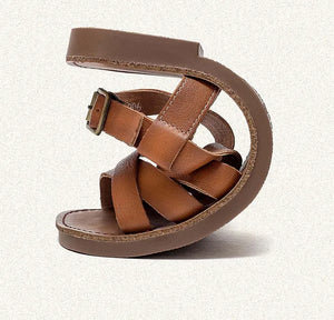 Women's Genuine Leather Platform Flats | Weave Mary Jane Sandals | Luxury Summer Slippers | Beige, Orange & Green | Sizes 35-40