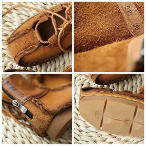 Women's Moccasins | 2cm Genuine Leather Soft Flats Loafers | Retro Designer Summer Shoes | Comfortable & Stylish | Sizes 33-42