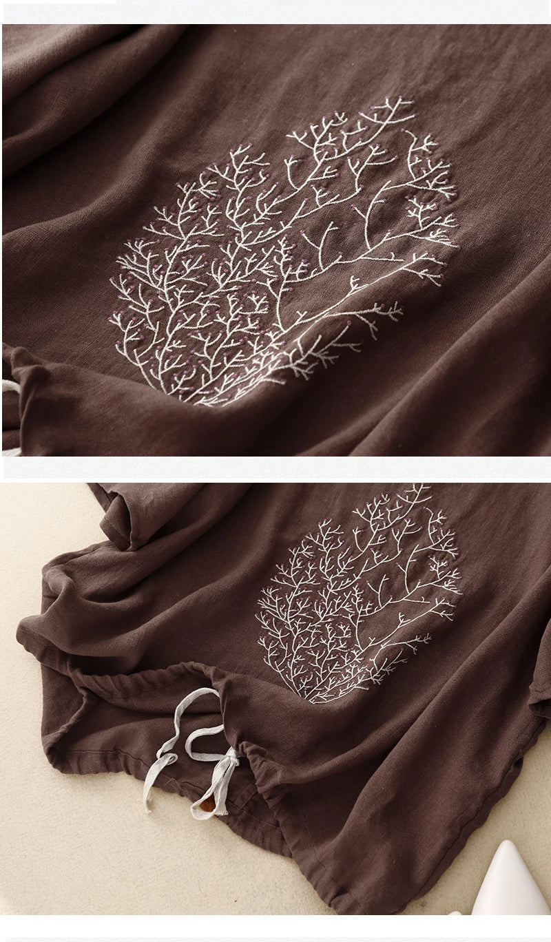 Women's Loose O-Neck Tree Of Life T-shirt | Bohemian Styled | Sizes M-2XL