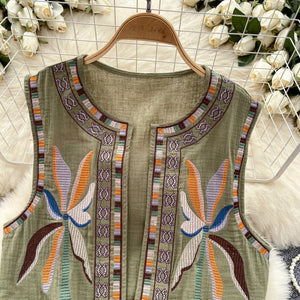 Cute Women's O-Neck Vest | Bohemian Styled | Various Colours